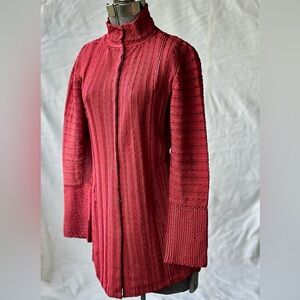Pepa Pombo Red Knit Coat